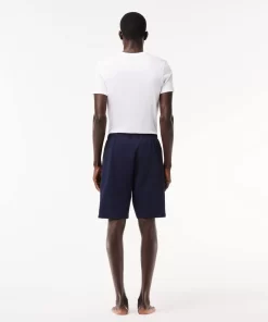 Lacoste Underwear & Lounge Wear-Men'S Velour Crocodile Cotton Fleece Indoor Shorts