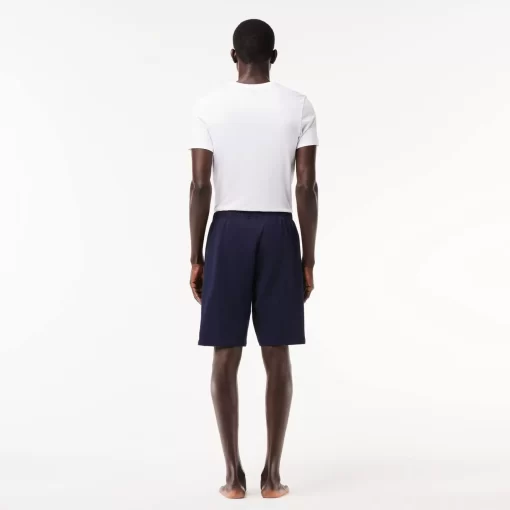 Lacoste Underwear & Lounge Wear-Men'S Velour Crocodile Cotton Fleece Indoor Shorts