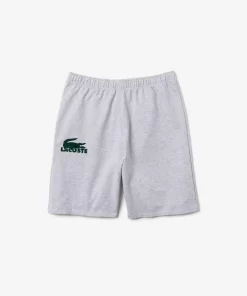 Lacoste Underwear & Lounge Wear-Men'S Velour Crocodile Cotton Fleece Indoor Shorts