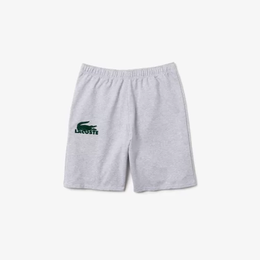 Lacoste Underwear & Lounge Wear-Men'S Velour Crocodile Cotton Fleece Indoor Shorts