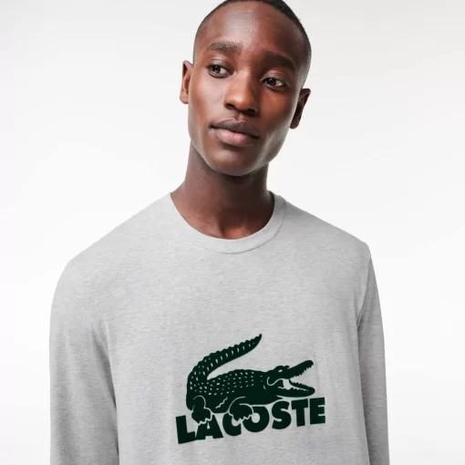 Lacoste Underwear & Lounge Wear-Men'S Velvet Logo Long Pyjama Set