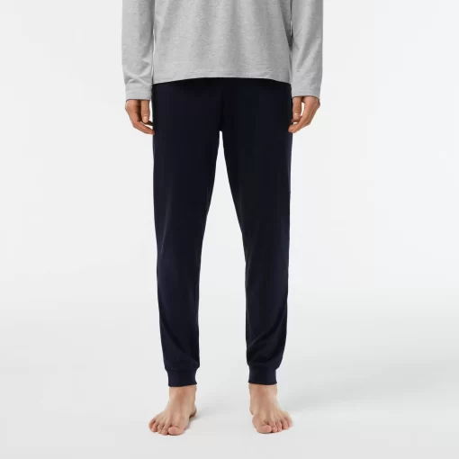 Lacoste Underwear & Lounge Wear-Men'S Velvet Logo Long Pyjama Set