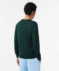 Lacoste Knitwear-Men'S V-Neck Merino Wool Sweater