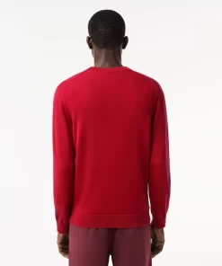 Lacoste Knitwear-Men'S V-Neck Organic Cotton Sweater