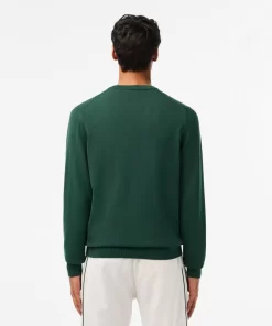 Lacoste Knitwear-Men'S V-Neck Organic Cotton Sweater