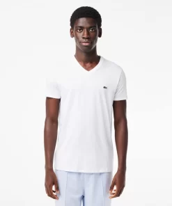 Lacoste T-Shirts-Men'S V-Neck Pima Cotton Jersey T-Shirt