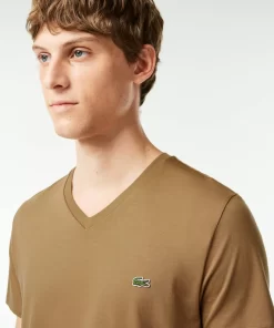 Lacoste T-Shirts-Men'S V-Neck Pima Cotton Jersey T-Shirt