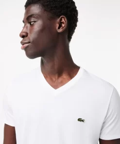 Lacoste T-Shirts-Men'S V-Neck Pima Cotton Jersey T-Shirt