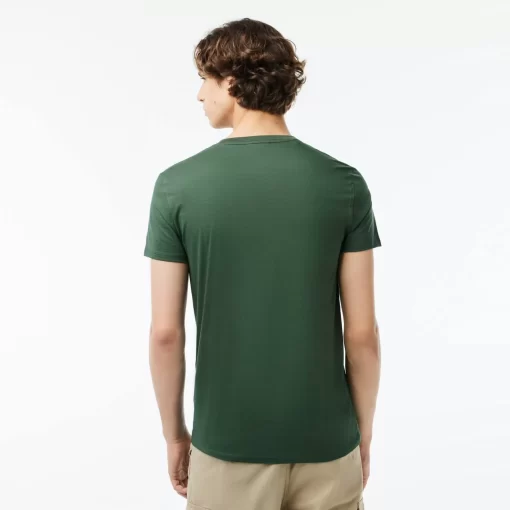 Lacoste T-Shirts-Men'S V-Neck Pima Cotton Jersey T-Shirt