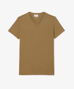 Lacoste T-Shirts-Men'S V-Neck Pima Cotton Jersey T-Shirt