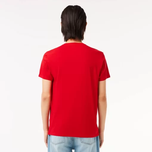 Lacoste T-Shirts-Men'S V-Neck Pima Cotton Jersey T-Shirt