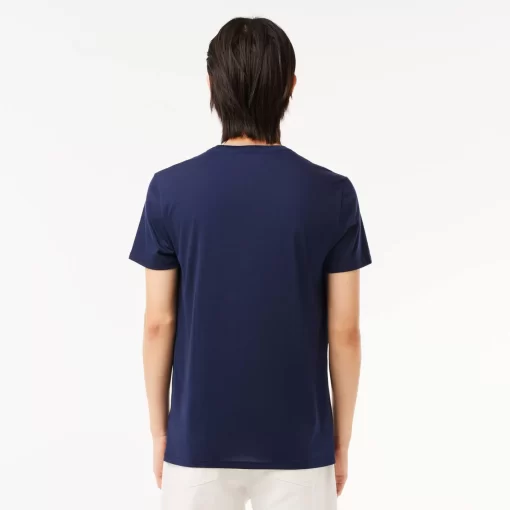 Lacoste T-Shirts-Men'S V-Neck Pima Cotton Jersey T-Shirt