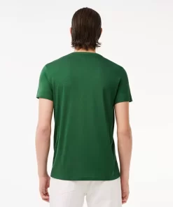 Lacoste T-Shirts-Men'S V-Neck Pima Cotton Jersey T-Shirt