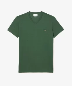 Lacoste T-Shirts-Men'S V-Neck Pima Cotton Jersey T-Shirt