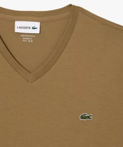 Lacoste T-Shirts-Men'S V-Neck Pima Cotton Jersey T-Shirt