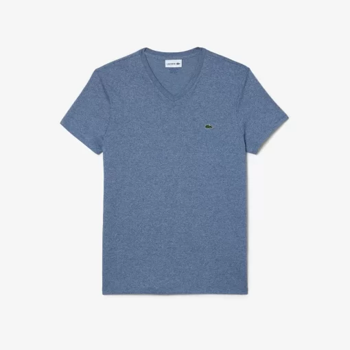 Lacoste T-Shirts-Men'S V-Neck Pima Cotton Jersey T-Shirt