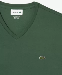 Lacoste T-Shirts-Men'S V-Neck Pima Cotton Jersey T-Shirt