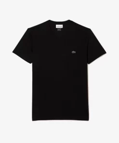 Lacoste T-Shirts-Men'S V-Neck Pima Cotton Jersey T-Shirt