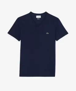 Lacoste T-Shirts-Men'S V-Neck Pima Cotton Jersey T-Shirt