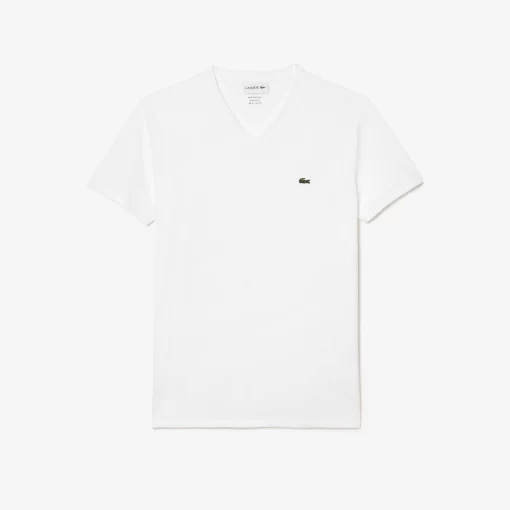 Lacoste T-Shirts-Men'S V-Neck Pima Cotton Jersey T-Shirt