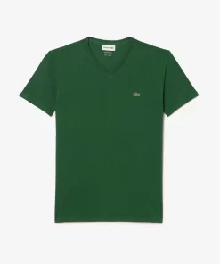 Lacoste T-Shirts-Men'S V-Neck Pima Cotton Jersey T-Shirt