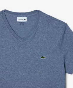 Lacoste T-Shirts-Men'S V-Neck Pima Cotton Jersey T-Shirt