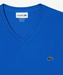 Lacoste T-Shirts-Men'S V-Neck Pima Cotton Jersey T-Shirt