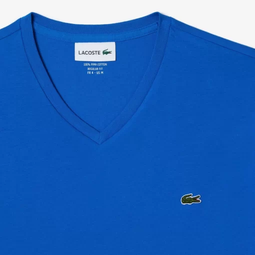 Lacoste T-Shirts-Men'S V-Neck Pima Cotton Jersey T-Shirt