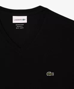 Lacoste T-Shirts-Men'S V-Neck Pima Cotton Jersey T-Shirt