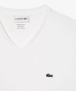 Lacoste T-Shirts-Men'S V-Neck Pima Cotton Jersey T-Shirt