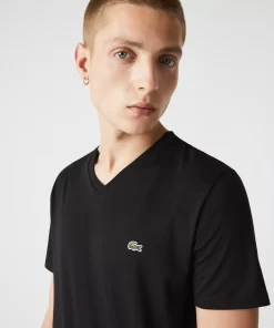 Lacoste T-Shirts-Men'S V-Neck Pima Cotton Jersey T-Shirt