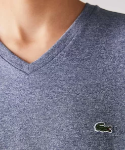 Lacoste T-Shirts-Men'S V-Neck Pima Cotton Jersey T-Shirt