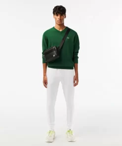 Lacoste Knitwear-Men'S V-Neck Wool Sweater