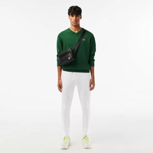 Lacoste Knitwear-Men'S V-Neck Wool Sweater