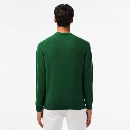 Lacoste Knitwear-Men'S V-Neck Wool Sweater