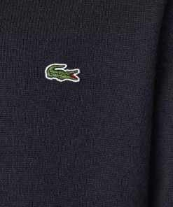 Lacoste Knitwear-Men'S V-Neck Wool Sweater