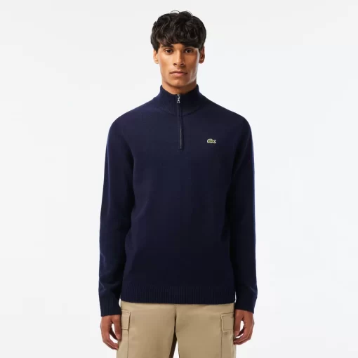 Lacoste Knitwear-Men'S Wool Trucker Sweater