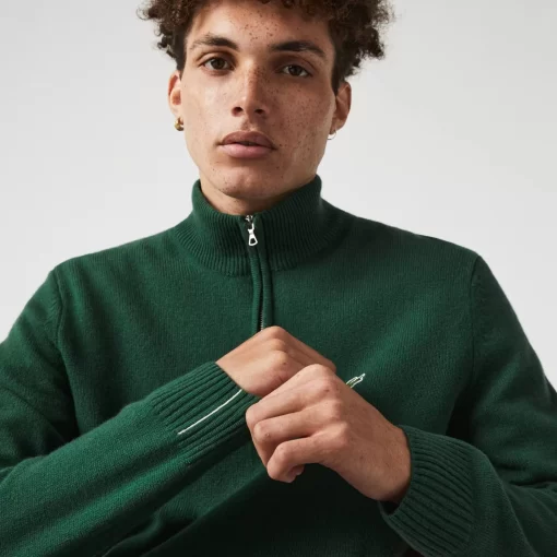 Lacoste Knitwear-Men'S Wool Trucker Sweater