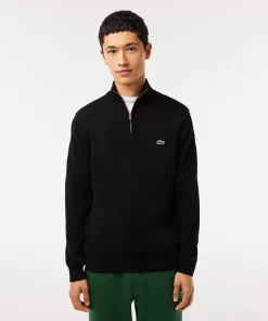 Lacoste Knitwear-Men'S Zippered Organic Cotton Sweater