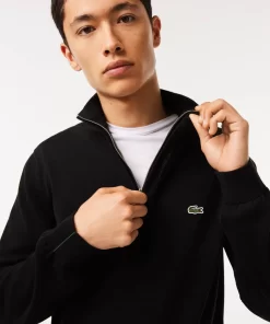 Lacoste Knitwear-Men'S Zippered Organic Cotton Sweater