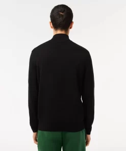 Lacoste Knitwear-Men'S Zippered Organic Cotton Sweater