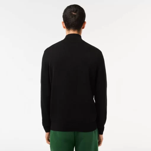 Lacoste Knitwear-Men'S Zippered Organic Cotton Sweater