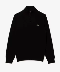 Lacoste Knitwear-Men'S Zippered Organic Cotton Sweater