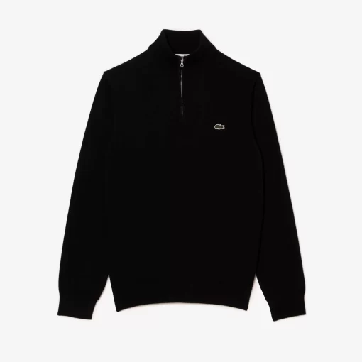 Lacoste Knitwear-Men'S Zippered Organic Cotton Sweater