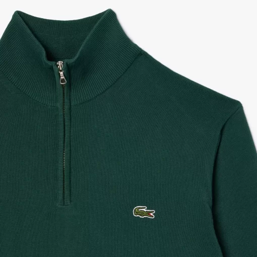 Lacoste Knitwear-Men'S Zippered Organic Cotton Sweater