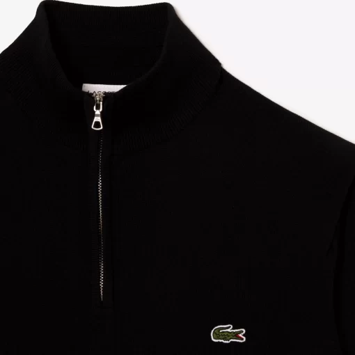 Lacoste Knitwear-Men'S Zippered Organic Cotton Sweater