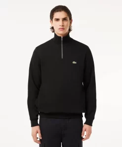 Lacoste Knitwear-Men'S Zippered Stand-Up Collar Cotton Sweatshirt