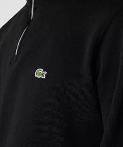 Lacoste Knitwear-Men'S Zippered Stand-Up Collar Cotton Sweatshirt