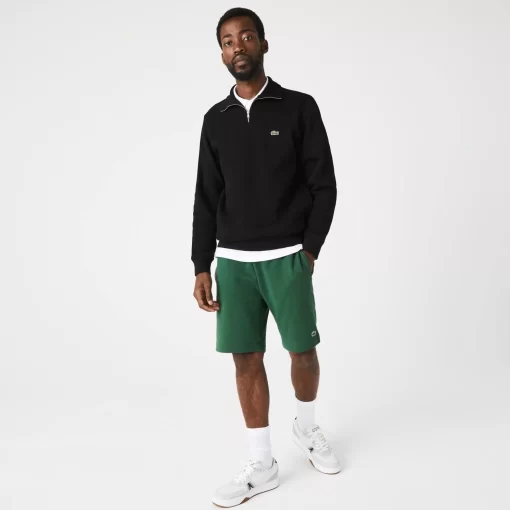 Lacoste Knitwear-Men'S Zippered Stand-Up Collar Cotton Sweatshirt