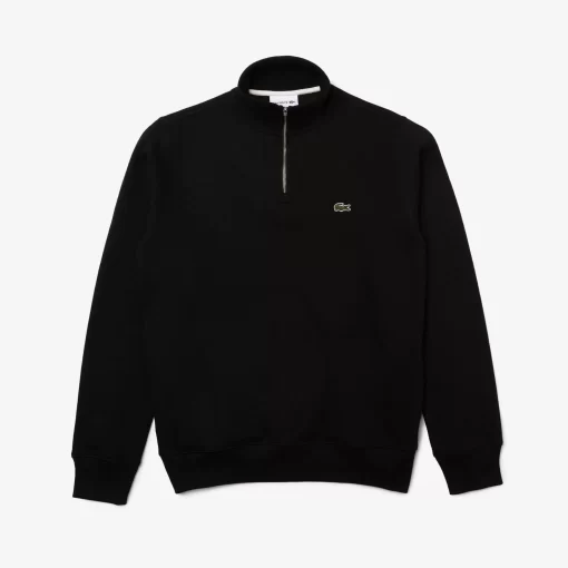 Lacoste Knitwear-Men'S Zippered Stand-Up Collar Cotton Sweatshirt